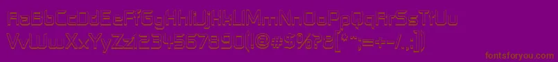 ControlFreakOffset Font – Brown Fonts on Purple Background