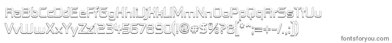 ControlFreakOffset-fontti – harmaat kirjasimet valkoisella taustalla