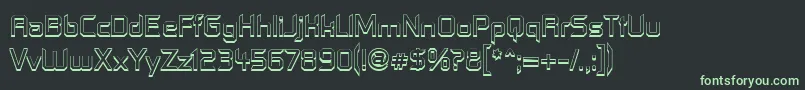Czcionka ControlFreakOffset – zielone czcionki na czarnym tle