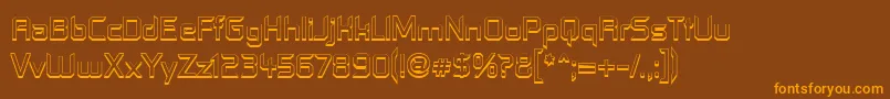 ControlFreakOffset Font – Orange Fonts on Brown Background