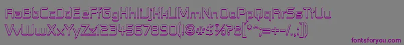 Шрифт ControlFreakOffset – фиолетовые шрифты на сером фоне