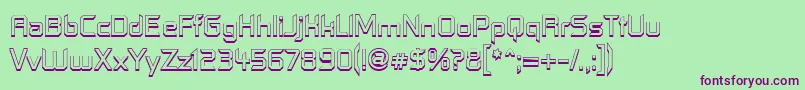 Шрифт ControlFreakOffset – фиолетовые шрифты на зелёном фоне