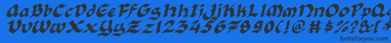 Florli Font – Black Fonts on Blue Background