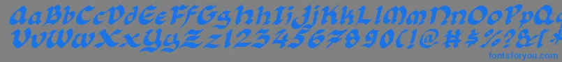 Florli Font – Blue Fonts on Gray Background