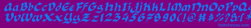 Florli Font – Blue Fonts on Purple Background