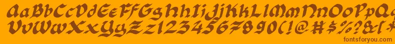 Florli Font – Brown Fonts on Orange Background