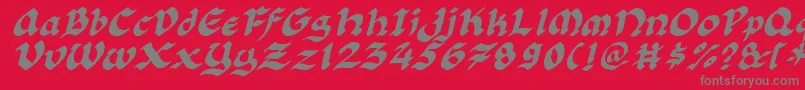 Florli Font – Gray Fonts on Red Background