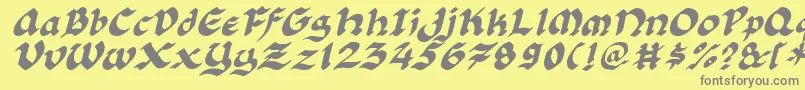 Florli-Schriftart – Graue Schriften auf gelbem Hintergrund