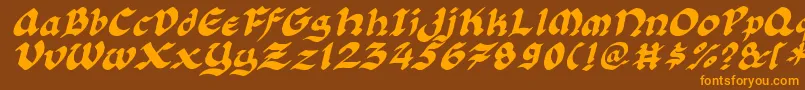 Florli Font – Orange Fonts on Brown Background
