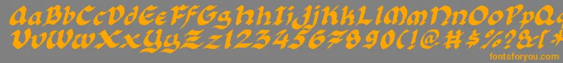 Florli Font – Orange Fonts on Gray Background