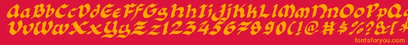 Florli Font – Orange Fonts on Red Background