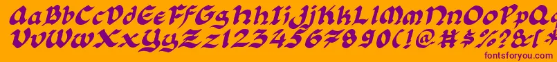 Florli Font – Purple Fonts on Orange Background