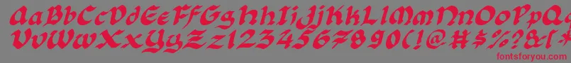 Florli Font – Red Fonts on Gray Background