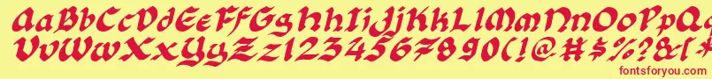 Florli Font – Red Fonts on Yellow Background