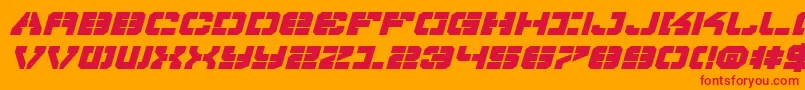 Vyperbei Font – Red Fonts on Orange Background