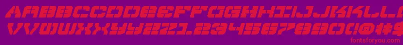 Czcionka Vyperbei – czerwone czcionki na fioletowym tle