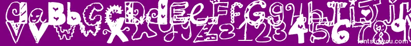 フォントJamaicafont – 紫の背景に白い文字