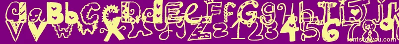 Więcej informacji o czcionce Jamaicafont Czcionka Jamaicafont – żółte czcionki na fioletowym tle