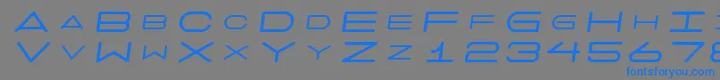 フォント7daysoblique – 灰色の背景に青い文字