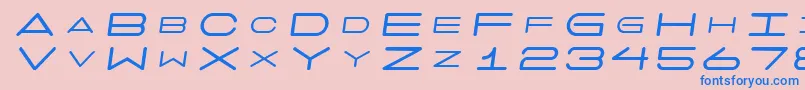 フォント7daysoblique – ピンクの背景に青い文字