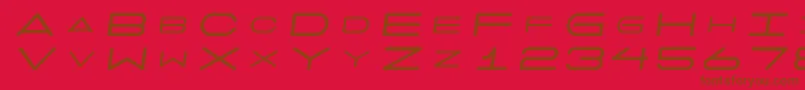 フォント7daysoblique – 赤い背景に茶色の文字