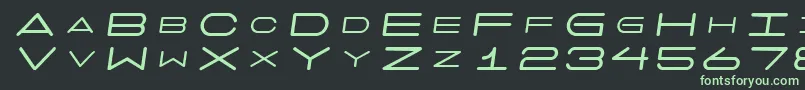 フォント7daysoblique – 黒い背景に緑の文字