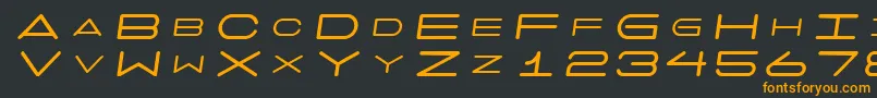 フォント7daysoblique – 黒い背景にオレンジの文字