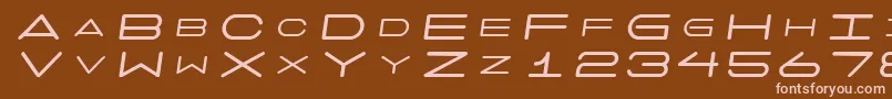 フォント7daysoblique – 茶色の背景にピンクのフォント