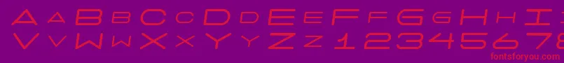 フォント7daysoblique – 紫の背景に赤い文字