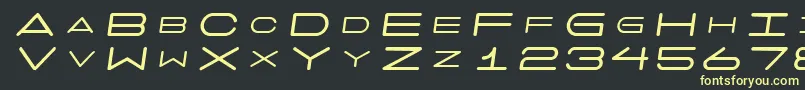 フォント7daysoblique – 黒い背景に黄色の文字