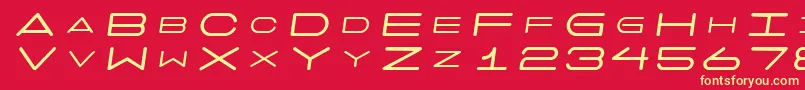 7daysoblique Font – Yellow Fonts on Red Background