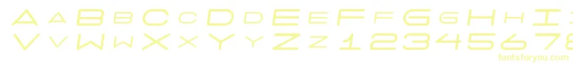 フォント7daysoblique – 白い背景に黄色の文字