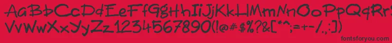 Buitenzorg Font – Black Fonts on Red Background