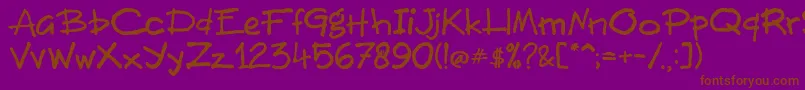 Buitenzorg Font – Brown Fonts on Purple Background