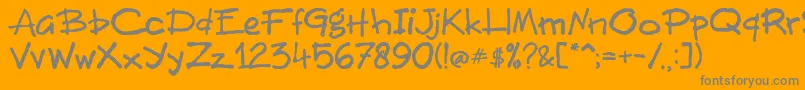 Buitenzorg Font – Gray Fonts on Orange Background