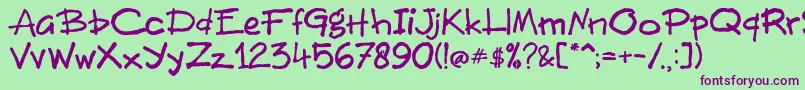 Buitenzorg Font – Purple Fonts on Green Background