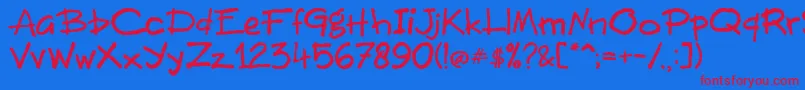 Buitenzorg Font – Red Fonts on Blue Background