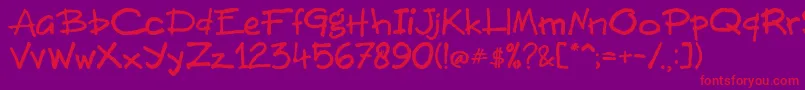 Buitenzorg Font – Red Fonts on Purple Background