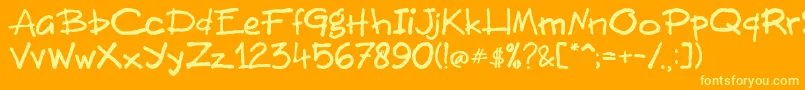 Buitenzorg Font – Yellow Fonts on Orange Background