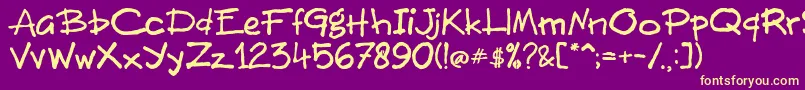 Buitenzorg Font – Yellow Fonts on Purple Background