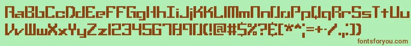 SetbackTtBrk Font – Brown Fonts on Green Background