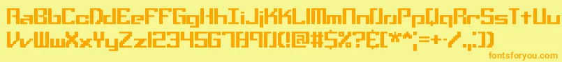 SetbackTtBrk Font – Orange Fonts on Yellow Background