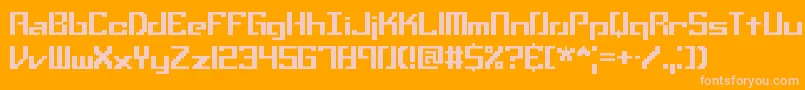 SetbackTtBrk Font – Pink Fonts on Orange Background