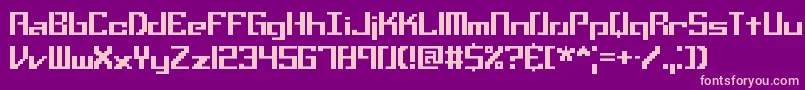 SetbackTtBrk Font – Pink Fonts on Purple Background