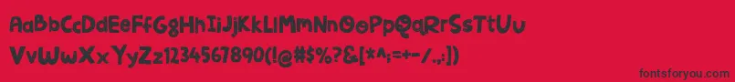 JellygurpDemo Font – Black Fonts on Red Background