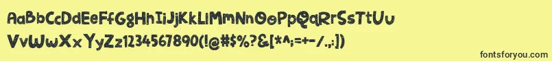 JellygurpDemo Font – Black Fonts on Yellow Background