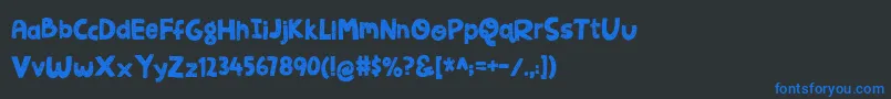 JellygurpDemo Font – Blue Fonts on Black Background