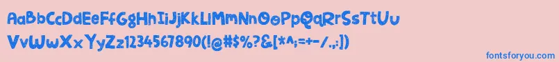 JellygurpDemo Font – Blue Fonts on Pink Background