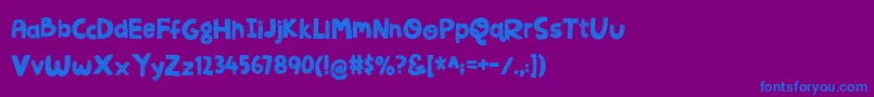 JellygurpDemo Font – Blue Fonts on Purple Background