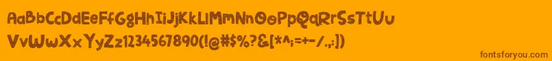 JellygurpDemo Font – Brown Fonts on Orange Background